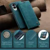 Coque portefeuille CASEME Retro Texture pour Samsung Galaxy S25 Edge - Bleu 5
