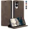 Coque portefeuille CASEME Retro Texture pour Samsung Galaxy S25 Edge - Marron foncé