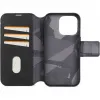 Coque portefeuille en cuir véritable Decoded en cuir véritable 2-en-1 pour Apple iPhone 15 Pro - Noir 5