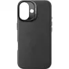 Coque arrière Decoded en cuir véritable pour Apple iPhone 16 - Noir 2