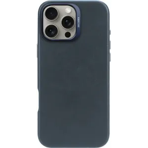 Coque arrière Decoded en cuir véritable pour Apple iPhone 16 Pro Max - Navy