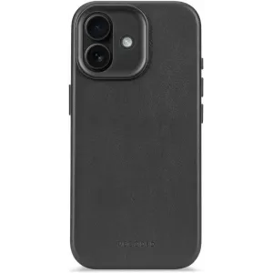 Coque arrière Decoded en cuir véritable pour Apple iPhone 17 - Noir