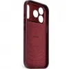 Coque arrière Decoded en cuir véritable pour Apple iPhone 17 Pro - Dark Ruby 3