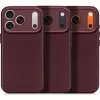 Coque arrière Decoded en cuir véritable pour Apple iPhone 17 Pro - Dark Ruby 8