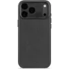 Coque arrière Decoded en cuir véritable pour Apple iPhone 17 Pro - Noir