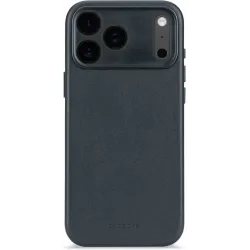 Coque arrière Decoded en cuir véritable pour Apple iPhone 17 Pro Max - Navy Shadow