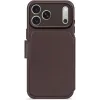 Coque portefeuille en cuir véritable Decoded en cuir véritable 2-en-1 pour Apple iPhone 17 Pro Max - Chocolate Brown