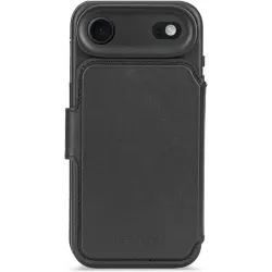 Coque portefeuille détachable Decoded en cuir véritable 2-en-1 pour Apple iPhone Air - Noir