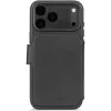 Coque portefeuille en cuir véritable Decoded en cuir véritable 2-en-1 pour Apple iPhone 17 Pro - Noir