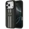 Coque arrière rigide Guess 4G Printed Stripes avec MagSafe pour Apple iPhone 17 Pro - Noir