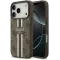 Coque arrière rigide Guess 4G Printed Stripes avec MagSafe pour Apple iPhone 17 Pro - Marron