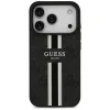 Coque arrière rigide Guess 4G Printed Stripes avec MagSafe pour Apple iPhone 17 Pro Max - Noir 1