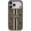 Coque arrière rigide Guess 4G Printed Stripes avec MagSafe pour Apple iPhone 17 Pro Max - Marron 1