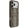 Coque arrière rigide Guess 4G Printed Stripes avec MagSafe pour Apple iPhone 17 Pro Max - Marron 3