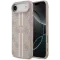 Coque arrière rigide Guess 4G Printed Stripes avec MagSafe pour Apple iPhone Air - Rose