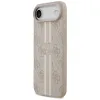 Coque arrière rigide Guess 4G Printed Stripes avec MagSafe pour Apple iPhone Air - Rose 1