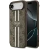 Coque arrière rigide Guess 4G Printed Stripes avec MagSafe pour Apple iPhone Air - Marron 0