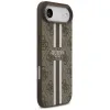 Coque arrière rigide Guess 4G Printed Stripes avec MagSafe pour Apple iPhone Air - Marron 3