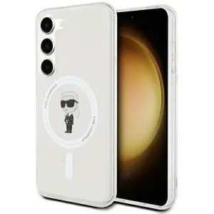Coque arrière Karl Lagerfeld IML Ikonik avec MagSafe pour Samsung Galaxy S24 - Transparent