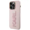 Coque arrière Karl Lagerfeld 3D Rubber Glitter Logo pour Apple iPhone 15 Pro - Rose 1