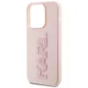 Coque arrière Karl Lagerfeld 3D Rubber Glitter Logo pour Apple iPhone 15 Pro - Rose 5