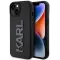 Coque arrière Karl Lagerfeld 3D Rubber Glitter Logo pour Apple iPhone 15 Plus/14 Plus - Noir