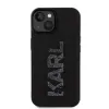 Coque arrière Karl Lagerfeld 3D Rubber Glitter Logo pour Apple iPhone 15 Plus/14 Plus - Noir 2