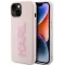 Coque arrière Karl Lagerfeld 3D Rubber Glitter Logo pour Apple iPhone 15 Plus/14 Plus - Rose