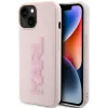 Coque arrière Karl Lagerfeld 3D Rubber Glitter Logo pour Apple iPhone 15 - Rose 0