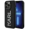 Coque arrière Karl Lagerfeld 3D Rubber Glitter Logo pour Apple iPhone 15 Pro Max - Noir