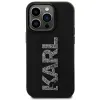 Coque arrière Karl Lagerfeld 3D Rubber Glitter Logo pour Apple iPhone 15 Pro Max - Noir 2