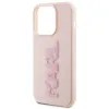 Coque arrière Karl Lagerfeld 3D Rubber Glitter Logo pour Apple iPhone 15 Pro Max - Rose 5
