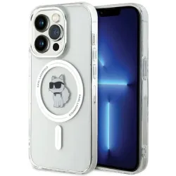 Coque arrière Karl Lagerfeld IML Choupette avec MagSafe pour Apple iPhone 15 Pro - Transparent