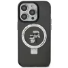 Coque arrière rigide Karl Lagerfeld Ring Stand Karl & Choupette avec MagSafe pour Apple iPhone 15 Pro - Noir 3