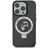 Coque arrière rigide Karl Lagerfeld Ring Stand Karl & Choupette avec MagSafe pour Apple iPhone 15 Pro Max - Noir 3