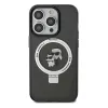 Coque arrière rigide Karl Lagerfeld Ring Stand Karl & Choupette avec MagSafe pour Apple iPhone 14 Pro - Noir 3