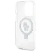 Coque arrière rigide Karl Lagerfeld Ring Stand Karl & Choupette avec MagSafe pour Apple iPhone 14 Pro Max - Blanc 7