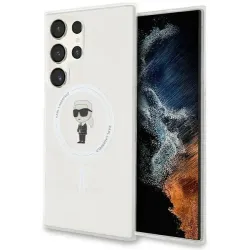 Coque arrière Karl Lagerfeld IML Ikonik avec MagSafe pour Samsung Galaxy S23 Ultra - Transparent