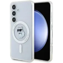 Coque arrière Karl Lagerfeld IML Choupette avec MagSafe pour Samsung Galaxy S24 - Transparent