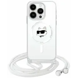Coque arrière Karl Lagerfeld IML Choupette Head & Cord avec MagSafe pour Apple iPhone 14 Pro Max - Transparent