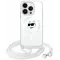 Coque arrière Karl Lagerfeld IML Choupette Head & Cord avec MagSafe pour Apple iPhone 15 Pro - Transparent