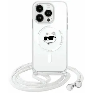 Coque arrière Karl Lagerfeld IML Choupette Head & Cord avec MagSafe pour Apple iPhone 15 Pro Max - Transparent