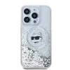 Coque arrière Karl Lagerfeld Liquid Glitter Choupette Head avec MagSafe pour Apple iPhone 14 Pro - Transparent 2