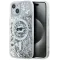 Coque arrière Karl Lagerfeld Liquid Glitter Choupette Head avec MagSafe pour Apple iPhone 14 - Transparent