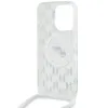 Coque arrière Karl Lagerfeld IML Crossbody Monogram Karl & Choupette Head avec MagSafe pour Apple iPhone 15 Pro - Transparent 5