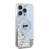 Coque arrière Karl Lagerfeld Liquid Glitter Choupette Head avec MagSafe pour Apple iPhone 15 Pro - Transparent 3