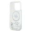 Coque arrière Karl Lagerfeld Liquid Glitter Choupette Head avec MagSafe pour Apple iPhone 15 Pro - Transparent 6