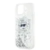Coque arrière Karl Lagerfeld Liquid Glitter Choupette Head avec MagSafe pour Apple iPhone 15 Plus/14 Plus - Transparent 5