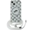 Coque arrière Karl Lagerfeld IML Crossbody Monogram Karl & Choupette Head avec MagSafe pour Apple iPhone 15/14 - Transparent 2