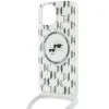 Coque arrière Karl Lagerfeld IML Crossbody Monogram Karl & Choupette Head avec MagSafe pour Apple iPhone 15/14 - Transparent 5